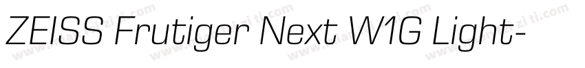 ZEISS Frutiger Next W1G Light字体转换